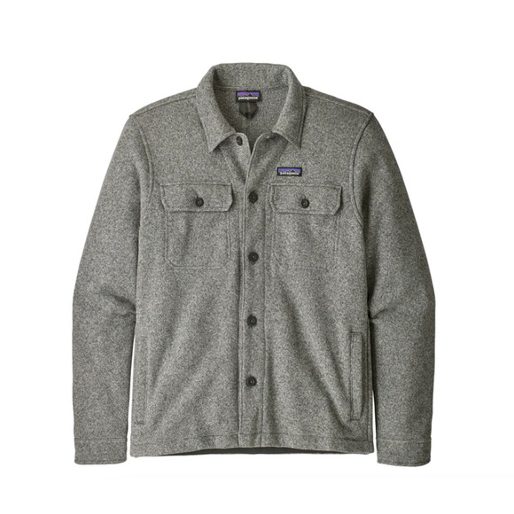 Patagonia Better Sweater Shirt Shacket Large Gray Stonewash Button Down Fleece - Picture 1 of 14